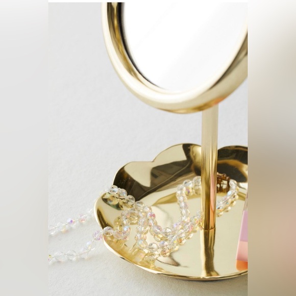 Urban Outfitters Gold Bow Tabletop Vanity Mirror NEW NWT - Picture 4 of 5